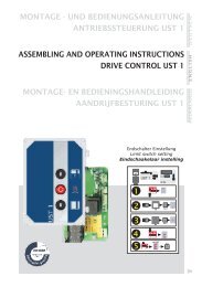 und bedienungsanleitung antriebssteuerung ust 1 - Mtec