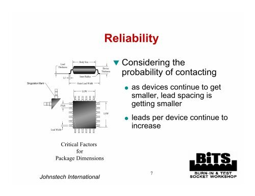 Johnstech International - BiTS Workshop