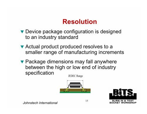 Johnstech International - BiTS Workshop