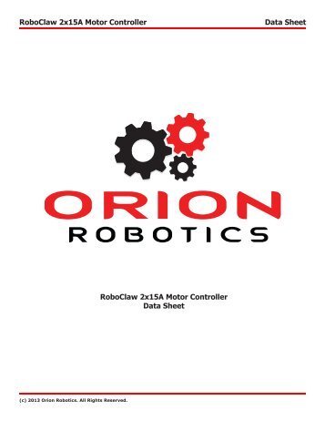 Data Sheet - Orion Robotics