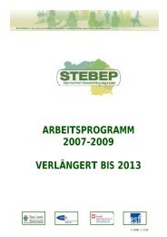 ARBEITSPROGRAMM 2007-2009 VERLÃNGERT BIS 2013 - STEBEP