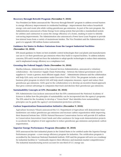 The 2011 Plan - Presidential Climate Action Project