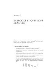 EXERCICES ET QUESTIONS DE COURS