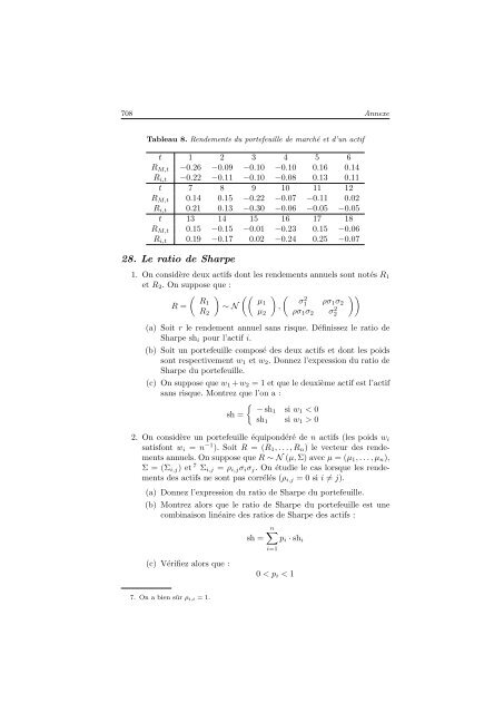 EXERCICES ET QUESTIONS DE COURS