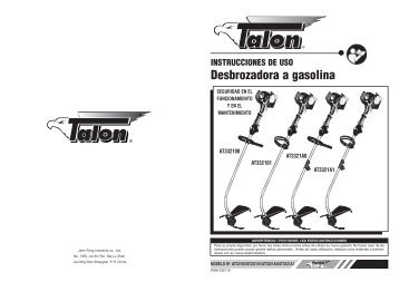 INSTRUCCIONES DE USO Desbrozadora A Gasolina