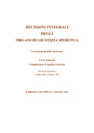 Stagione sportiva 2002 - Diritto Calcistico