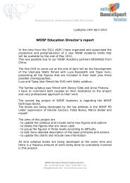 16. Education Director's Report - World DanceSport Federation