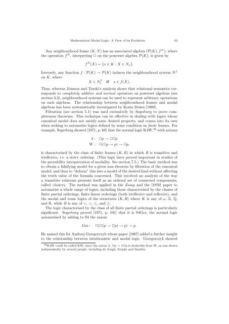 MATHEMATICAL MODAL LOGIC: A VIEW OF ITS EVOLUTION