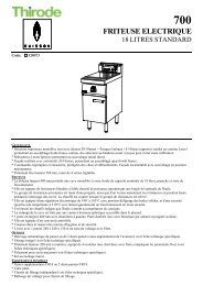 ELECTRIC COOKING RANGES - Thirode International