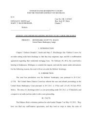 Opinion and Order Regarding Motion to Set Aside Discharge