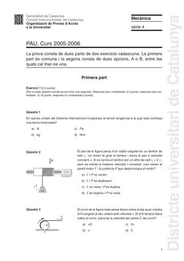 PAU. Examen mecanica-cat-4 - Selecat
