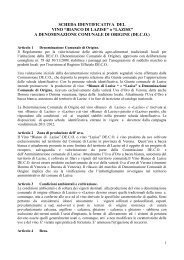 SCHEDA IDENTIFICATIVA DEL VINO “BIANCO ... - Comune di Lazise