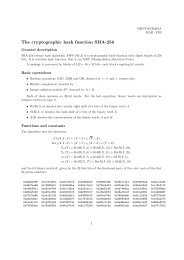 The cryptographic hash function SHA-256