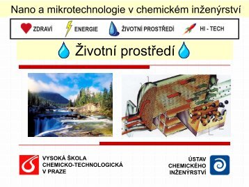 Životní prostředí - Vysoká škola chemicko-technologická v Praze