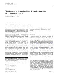 Global review of national ambient air quality standards for PM10 and ...