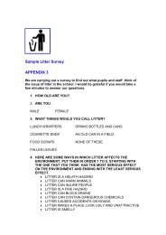 Sample Litter Survey APPENDIX 3