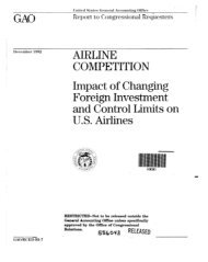 RCED-93-7 Airline Competition: Impact of Changing Foreign ...
