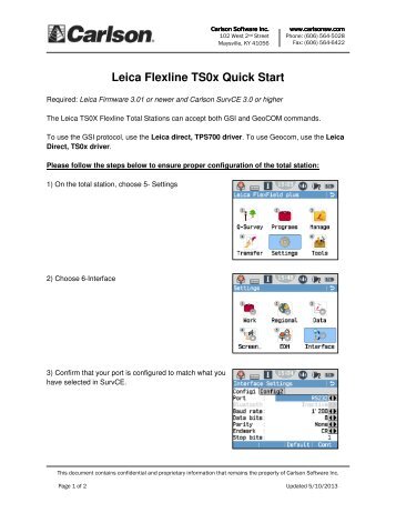 Leica TS0x_SurvCE 3.pdf - Carlson Software