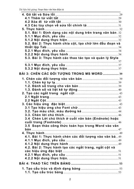 Má»¤C Lá»¤C - Äáº¡i há»c Duy TÃ¢n