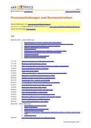 VerÃ¶ffentlichte Pressemitteilungen seit Juni 2002 - Maneo