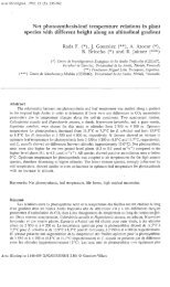 Net photosynthesis-leaf temperature relations in plant species with ...