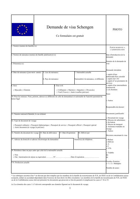 Formulaire De Visa VFS Global