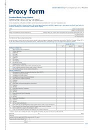 Proxy form 2012 - Annual report - Standard Bank