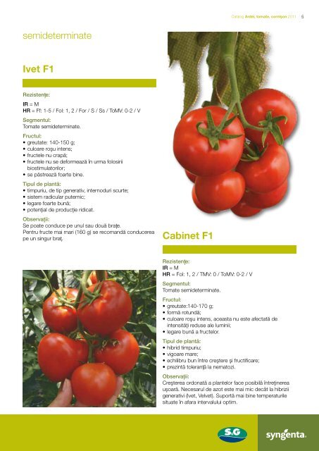 Catalog Syngenta seminte ardei, tomate, cornison - ecoplant.ro