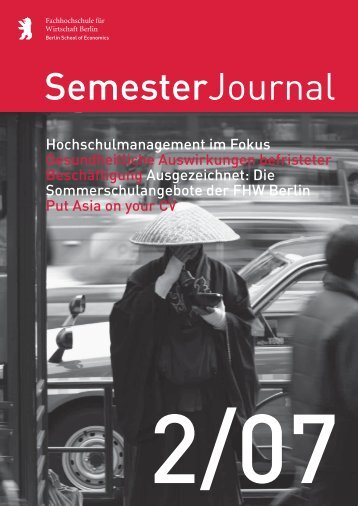 SemesterJournal - MBA Programme der HWR Berlin