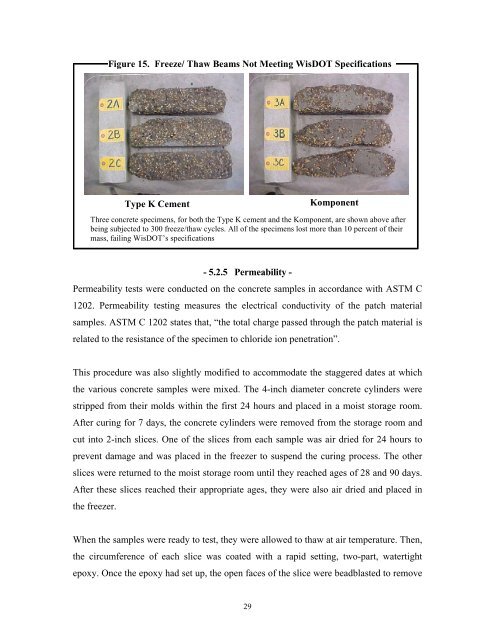DateLaboratory Testing of Portland Cement Concrete Patch Material ...