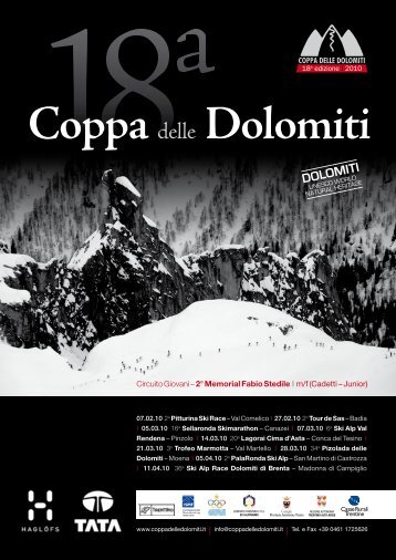 Brochure Coppa Dolomiti 2010-2011 - DiscoveryAlps