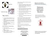 Pediculosis (Head Lice) Information Brochure - Algonquin and ...