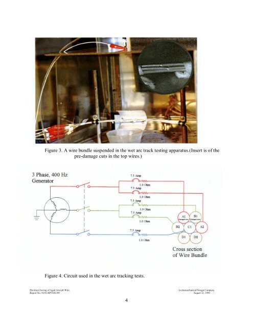 Electrical Short Circuit/Arcing of Aged Aircraft Wiring