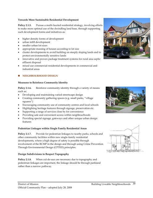 OFFICIAL COMMUNITY PLAN BYLAW 4052 ... - District of Mission