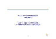 THE FACTORING AGREEMENT: OUR GUIDE SALE OF DEBT AND ...
