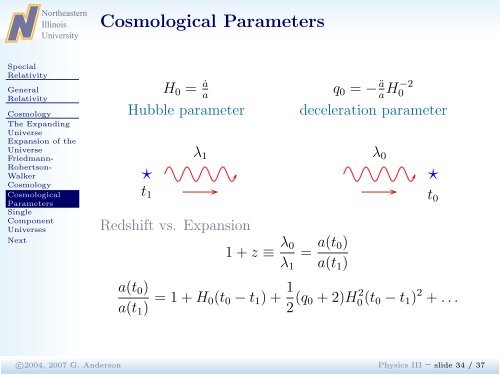 Lecture 05: General Relativity - Physics & Astronomy - Northeastern ...