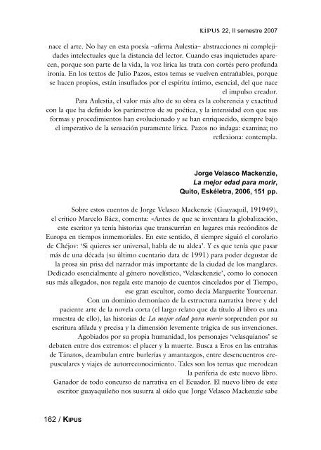 R E F E R E N C I A S de publicaciones - Repositorio UASB-Digital