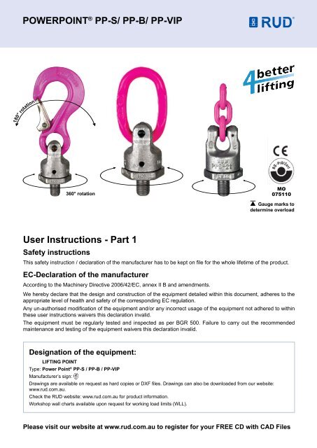 POWERPOINTÃ‚Â® PP-S/ PP-B/ PP-VIP User Instructions - Part ... - RUD