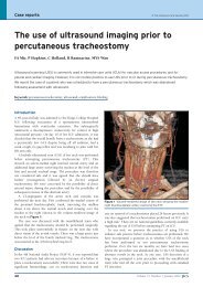 The use of ultrasound imaging prior to percutaneous ... - JICS