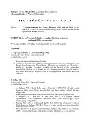 JEGYZŐKÖNYVI KIVONAT