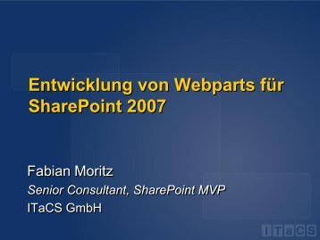 Grundlagen der Webpart-Programmierung - ITaCS Blogs