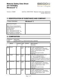 Material Safety Data Sheet (91/155/EWG) Wirobond C - m-tec dental