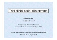 Trial clinici e trial d'intervento - Centro per lo Studio e la Prevenzione ...