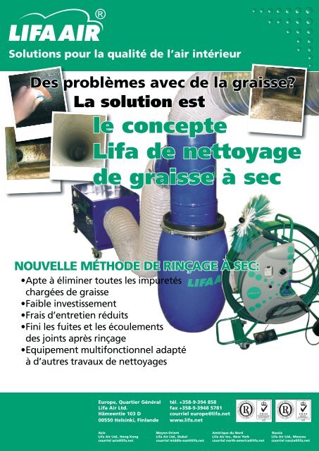 le concepte Lifa de nettoyage de graisse Ã  sec - Lifa.net