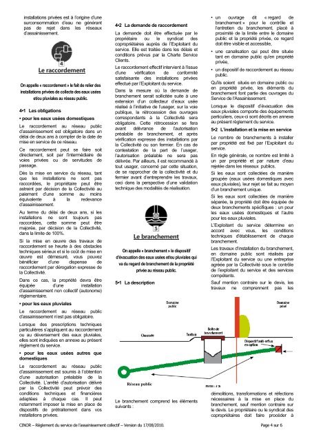 le reglement du service de l'assainissement - Grand Prado