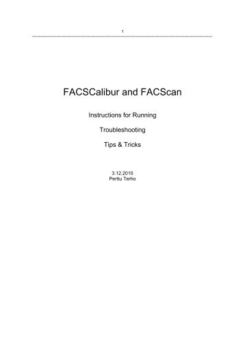 FACSCalibur and FACScan