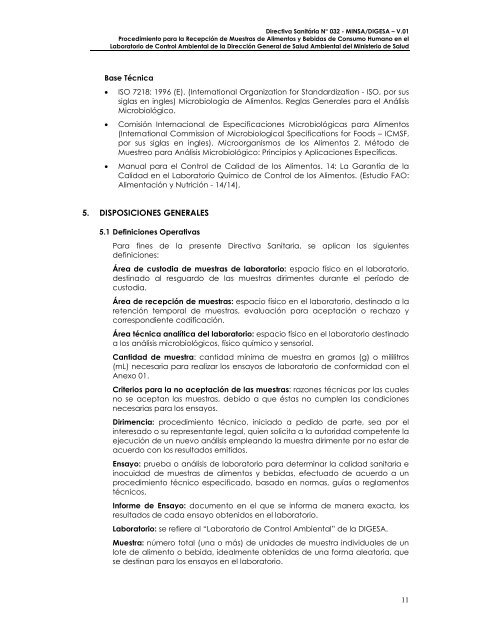 Procedimiento para la RecepciÃ³n de Muestras de Alimentos