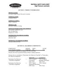 HPL Material Safety Data Sheet - Panolam