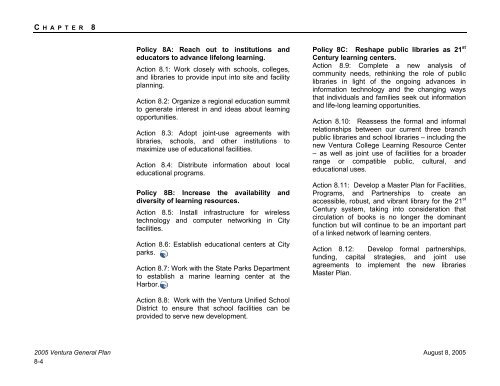 2005 General Plan - City Of Ventura