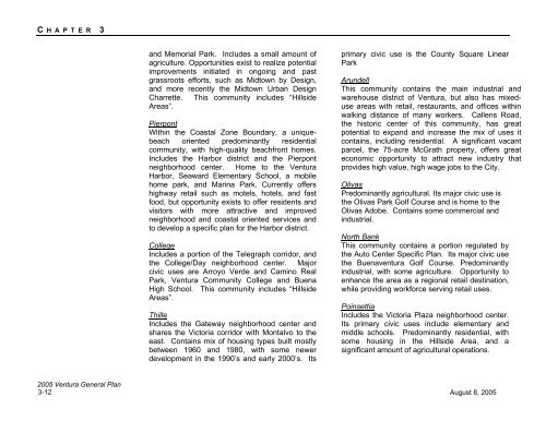 2005 General Plan - City Of Ventura